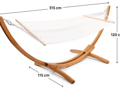Hamac bois avec toile en coton