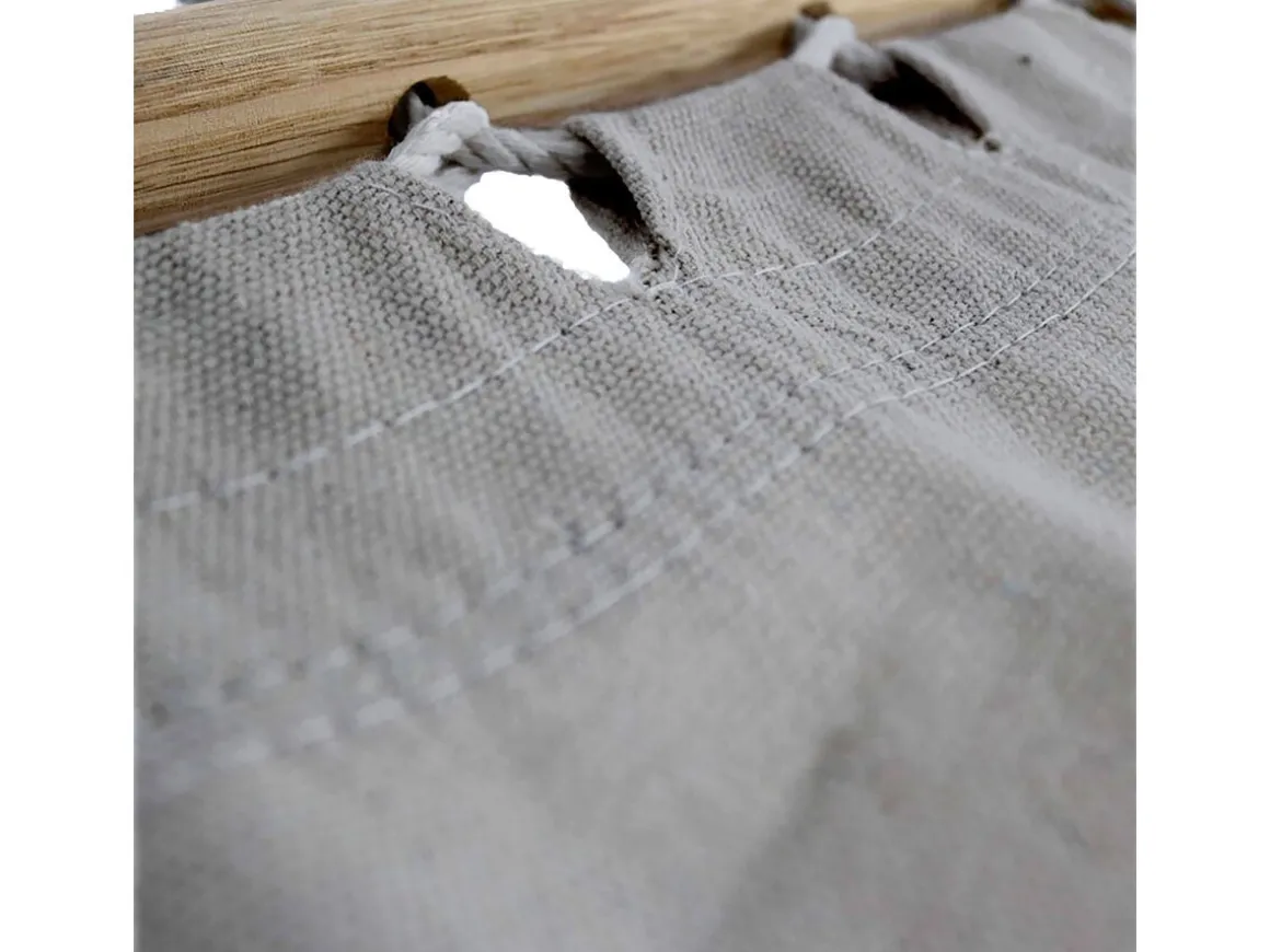Hamac bois avec toile en coton "Dallas" - 3 m - Gris