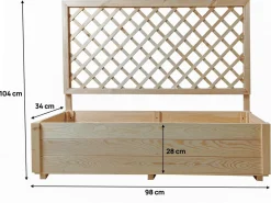 Jardinière en bois 