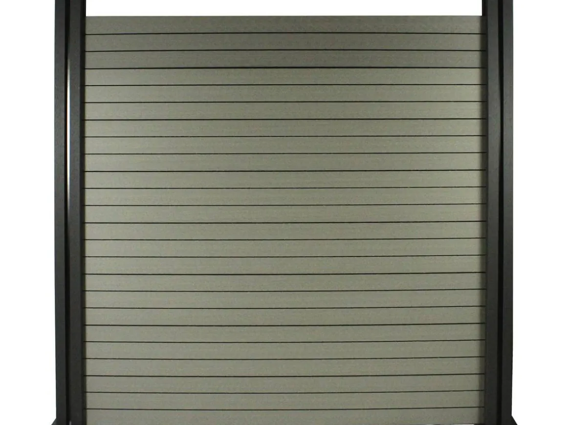 Kit Clôture 1.6 x 1.2m composite - Kit de fixation offert - Gris