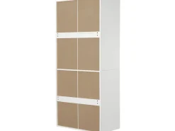 Kit dressing modulable avec penderie, 4 tiroirs et 5 étagères 
