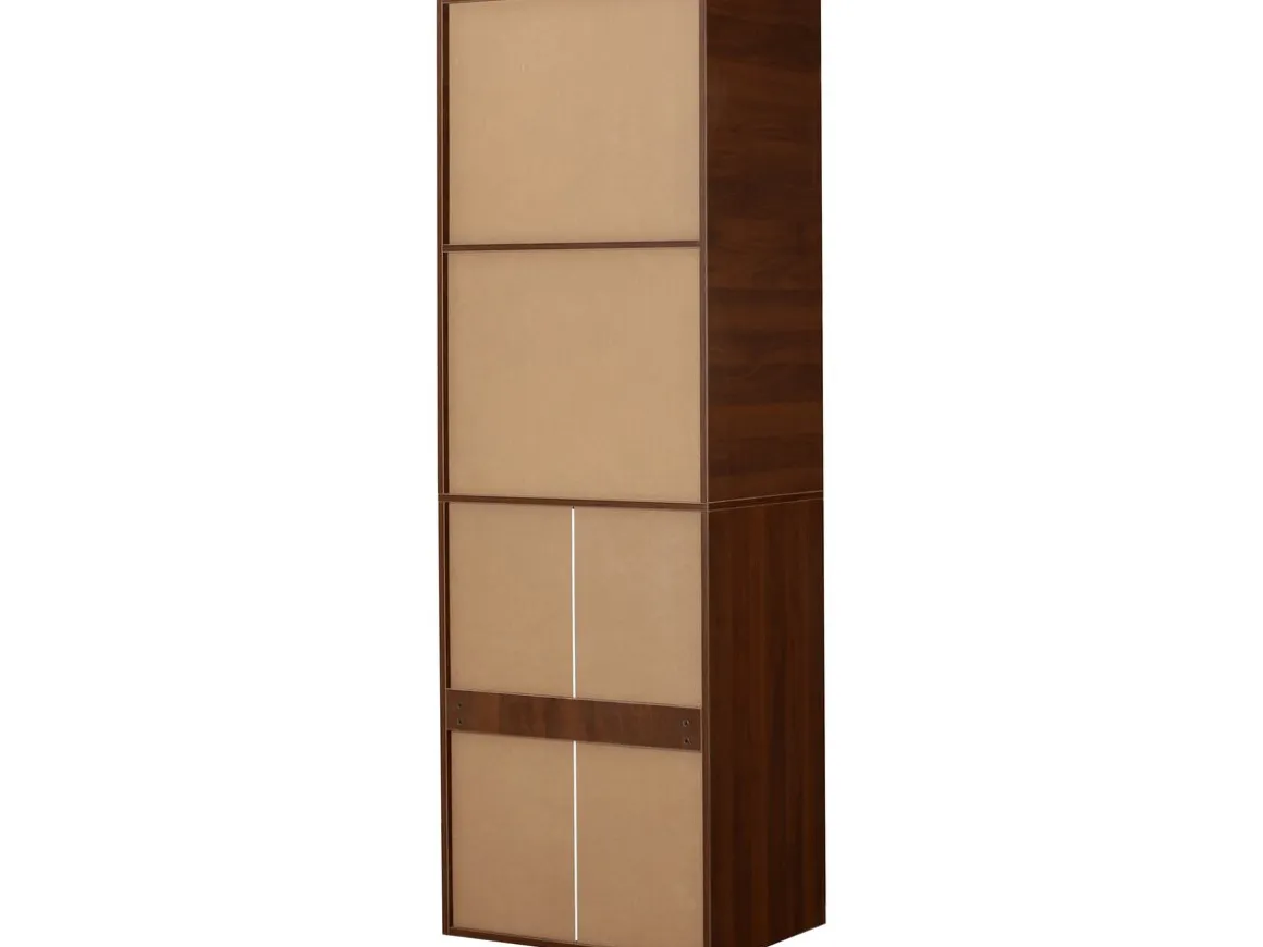Kit dressing modulable avec penderie, 9 tiroirs et 2 étagères "Opéra" - 2 éléments - Marron