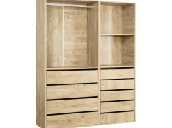Kit dressing modulable avec penderie, 9 tiroirs et 2 étagères "Opéra" - 2 éléments - Beige