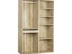 Kit dressing modulable avec penderie, porte-pantalons et 5 étagères  