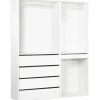 Kit dressing modulable avec penderie, tiroirs et rangements "Opéra" - 2 éléments - Blanc