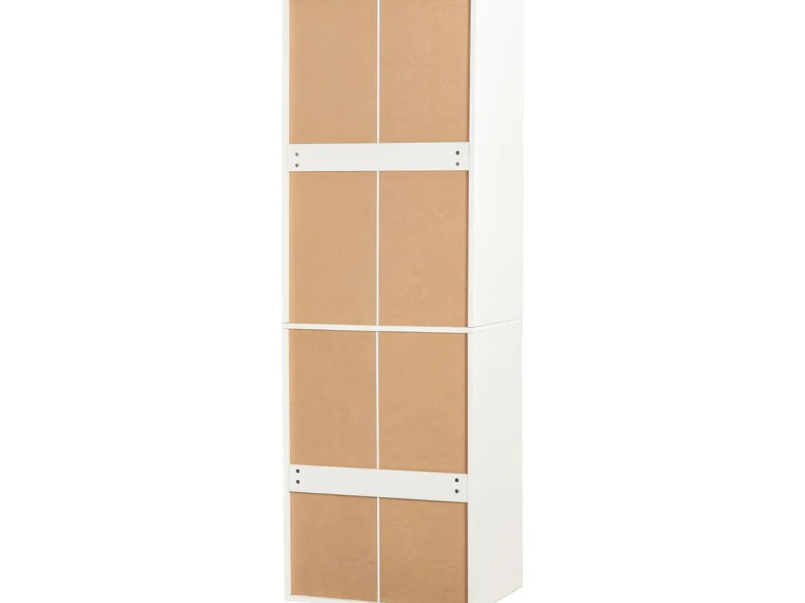 Kit dressing modulable avec penderie, porte-pantalons et 5 étagères "Opéra" - 2 éléments - Blanc