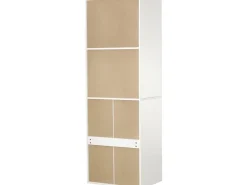 Kit dressing modulable avec 5 tiroirs et 7 étagères "Opéra" - 2 éléments - Blanc