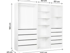 Kit dressing " Opéra " modulable - 3 éléments - Blanc