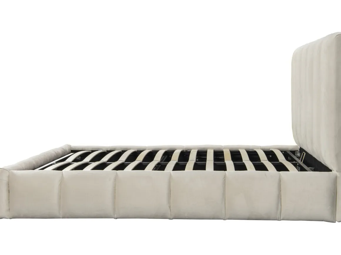 Lit avec coffre "Annie" 160 x 200 cm - Beige