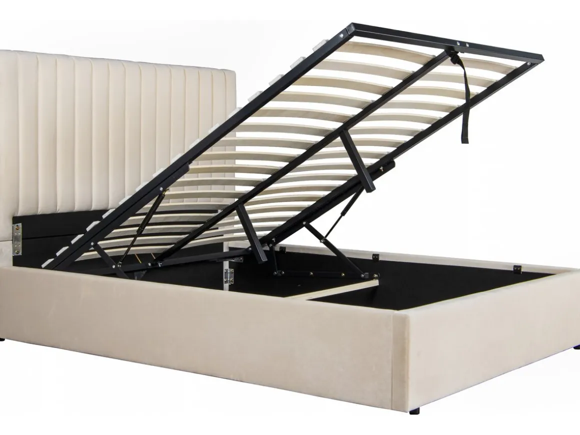 Lit avec coffre "Mia" - 160 x 200 cm - Beige