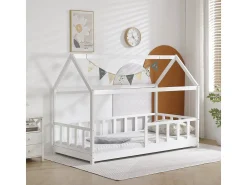 Lit cabane pour enfant "Mila" - 90 x 190 cm - Blanc