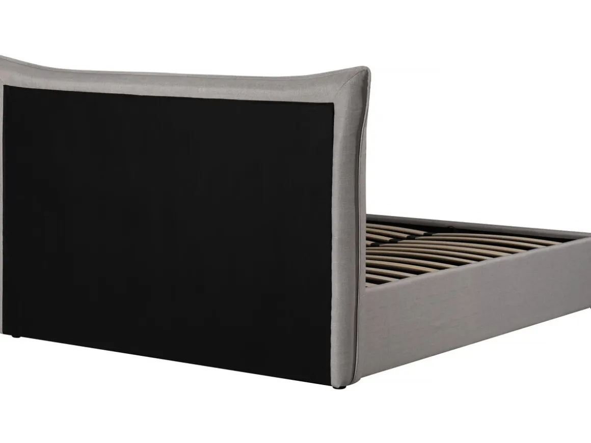Lit coffre double "Megeve" 140 x 200 cm - Gris