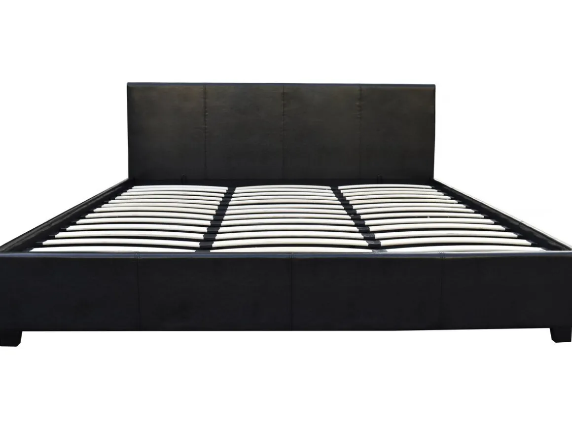 Lit double avec coffre "Carla" - 160 x 200 cm - Noir