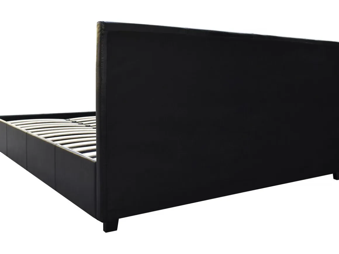 Lit double avec coffre "Carla" - 160 x 200 cm - Noir