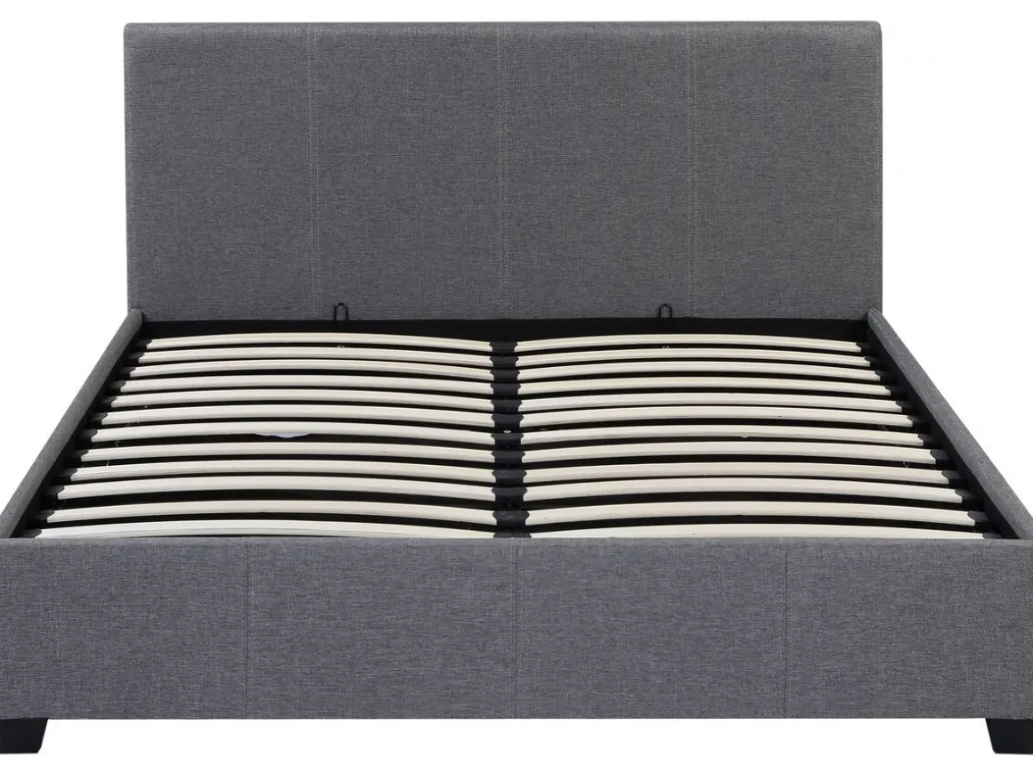 Lit double avec coffre "Carla" - 160 x 200 - Gris