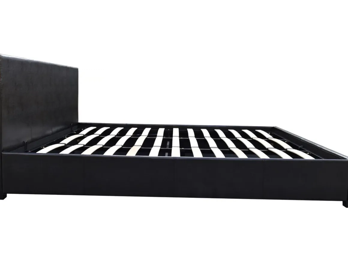 Lit double avec coffre "Carla" - 140 x 190 cm - Noir