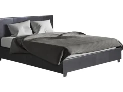 Lit double avec coffre "Carla" - 140 x 190 cm - Noir