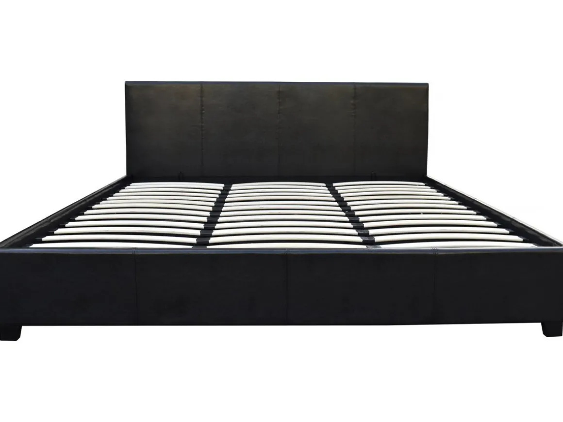 Lit double avec coffre "Carla" - 140 x 190 cm - Noir