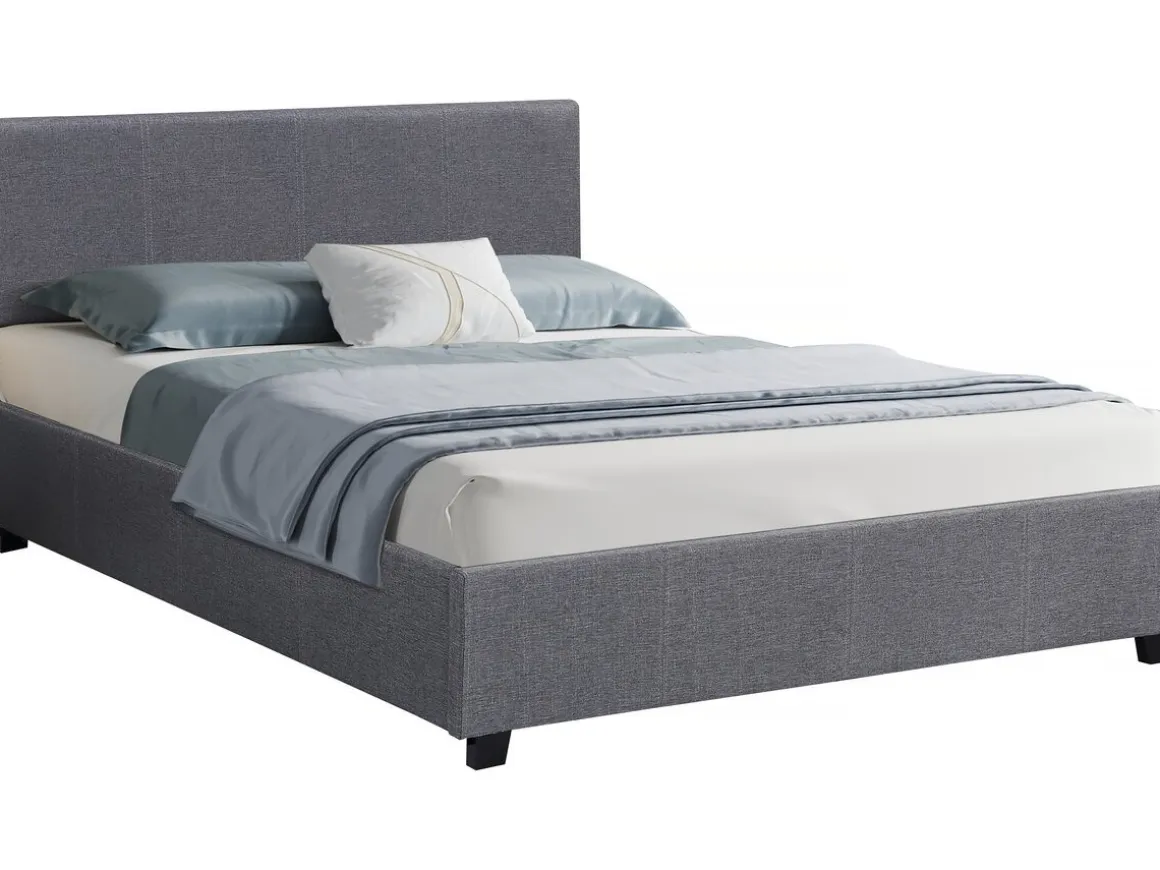 Lit double avec coffre "Carla" - 180 x 200 - Gris