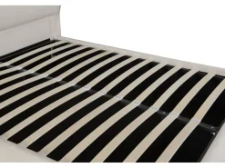 Lit double avec coffre en velours "Chamonix" - 160 x 200 cm - Beige