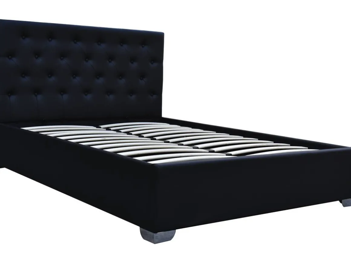 Lit double avec coffre "Tino" - 160 × 200 cm - Noir