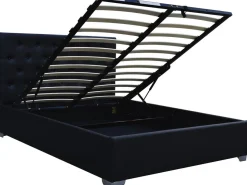 Lit double avec coffre "Tino" - 140 × 190 cm - Noir