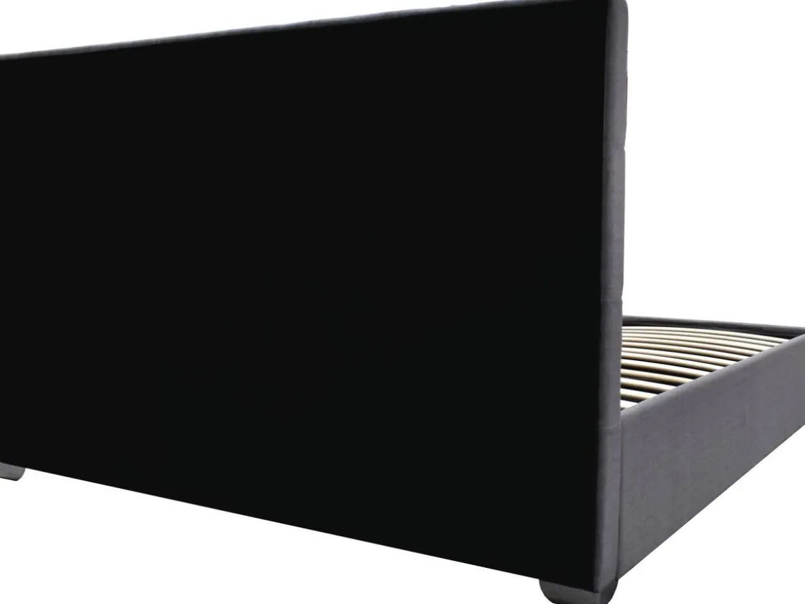 Lit double avec coffre "Tino" - 140 × 190 cm - Gris