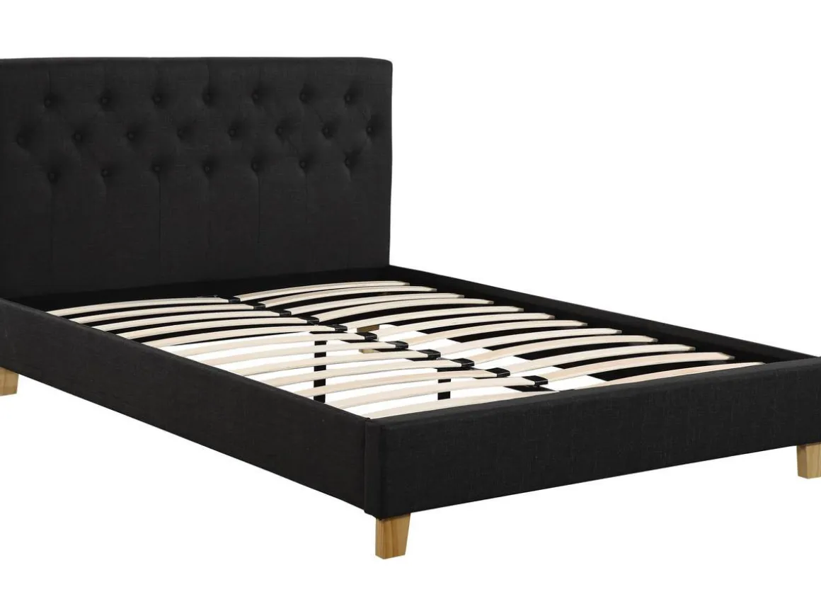 Lit double "Emmy" - 140 x 190 cm - Gris