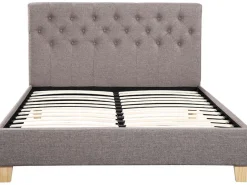 Lit double "Emmy" - 140 x 190 cm - Taupe