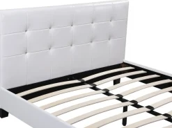 Lit double en pvc "Julia" - 160 x 200 cm - Blanc