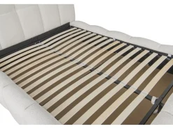 Lit double en tissu avec coffre
