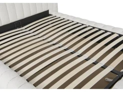 Lit double en tissu avec coffre