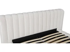 Lit double en tissu avec coffre