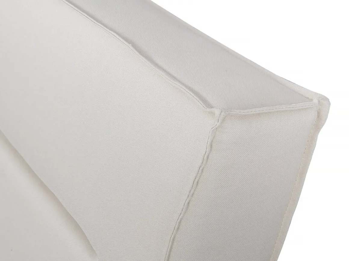 Lit double en tissu design "Moritz" - 160 x 200 cm - Beige