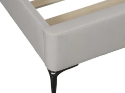 Lit double en tissu design "Moritz" - 180 x 200 cm - Beige