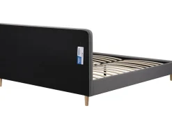 Lit double en tissu 