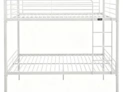 Lit double superposé avec sommier inclus "Adam" - 140 x 190 cm - Blanc