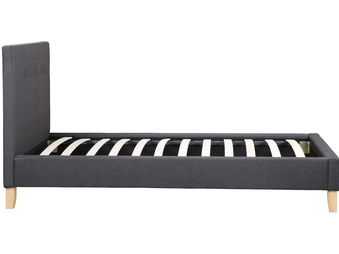 Lit "Elise" - 90 x 190 cm - Gris foncé