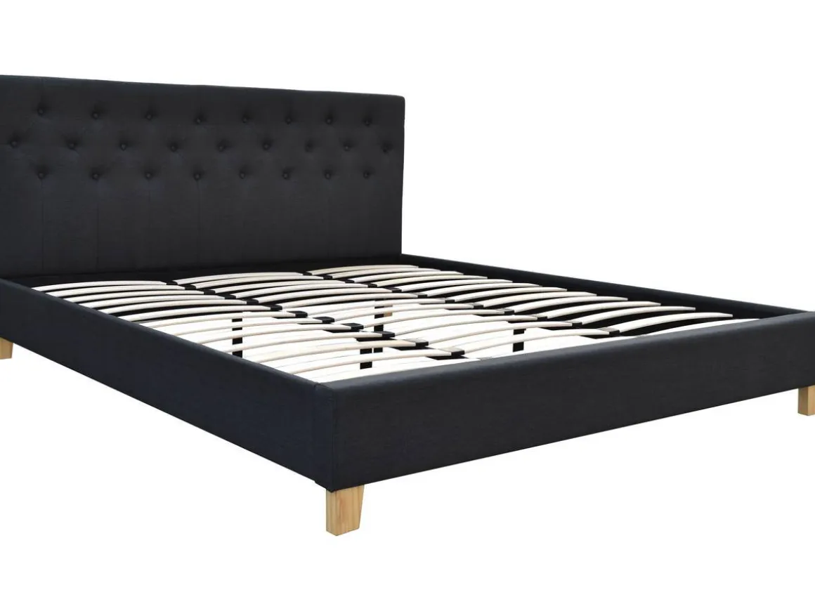 Lit "Emmy" - 180 x 200 cm - Gris foncé