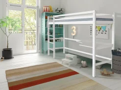 Lit Enfant Mezzanine avec Bureau "Angéla" 90 x 190 cm - Blanc