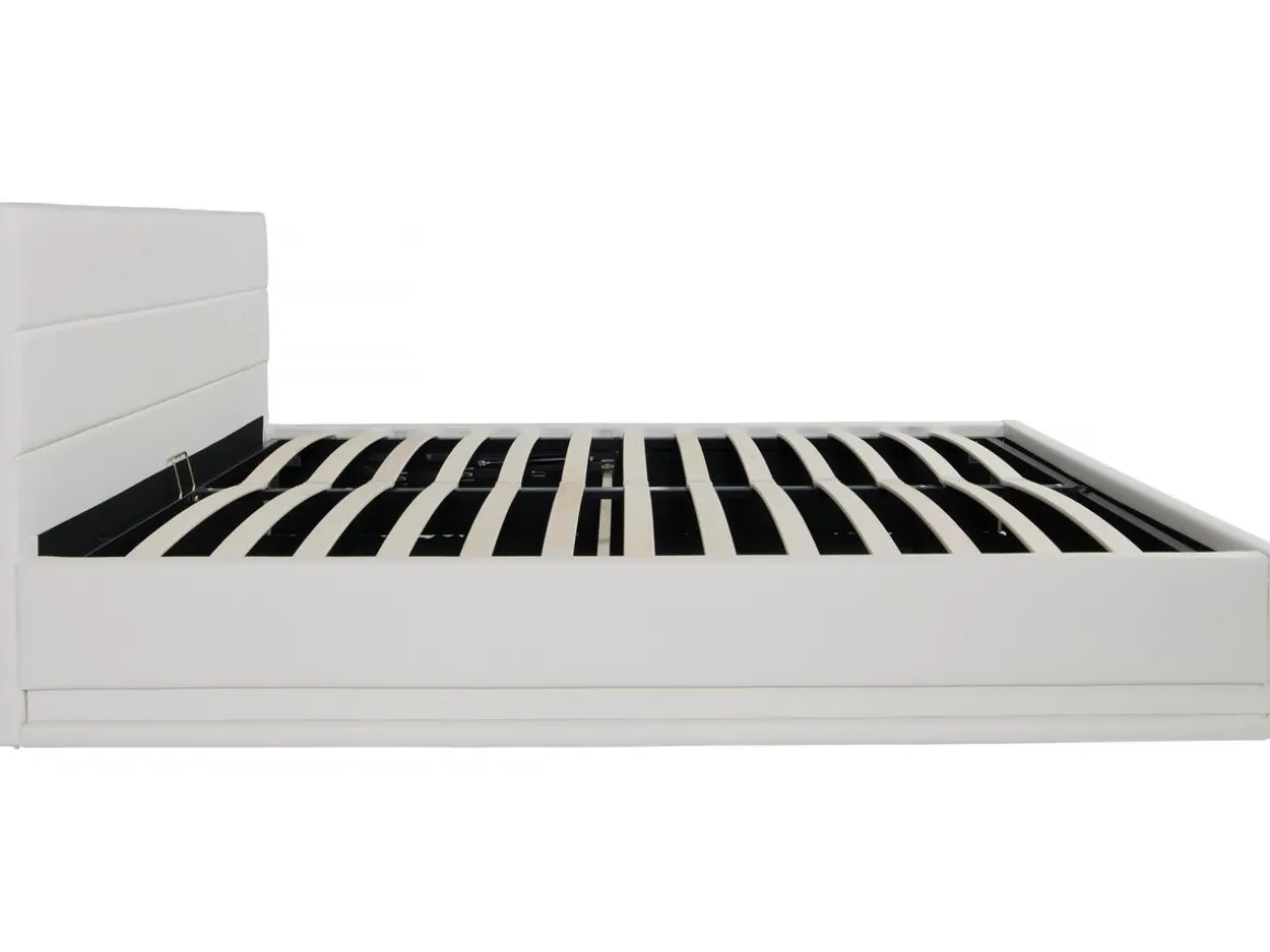 Lit LED avec coffre "Anastasia" - 140 x 190 cm - Blanc