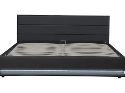 Lit LED avec coffre "Anastasia" - 140 x 190 cm - Noir
