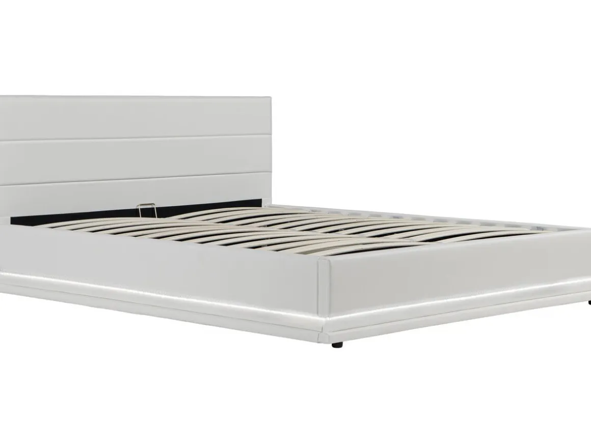 Lit LED avec coffre "Anastasia" - 160 x 200 cm - Blanc