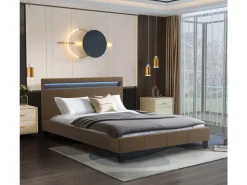 Lit LED "Maria" - 140 x 190 cm - Taupe