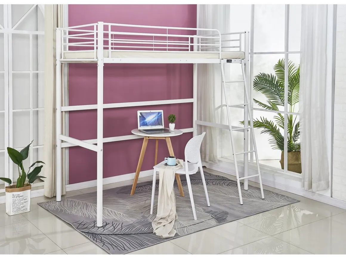 Lit mezzanine "Alora" - 90 x 190 cm - Blanc