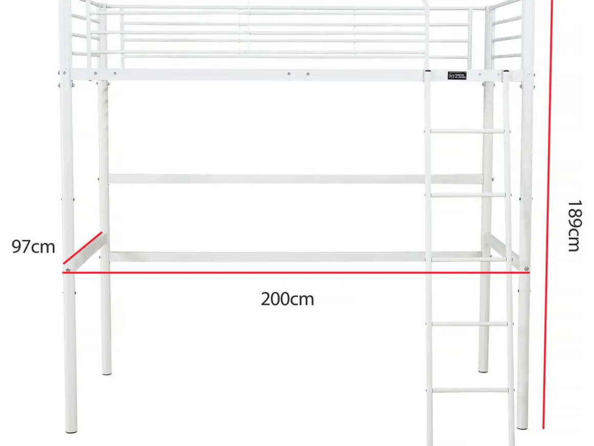 Lit mezzanine "Alora" - 90 x 190 cm - Blanc