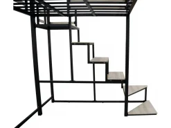 Lit mezzanine en métal avec escalier 