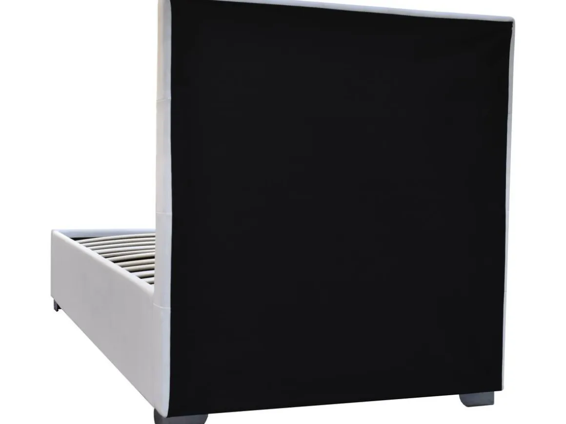 Lit simple avec coffre "Tino" - 90 × 190 cm - Blanc
