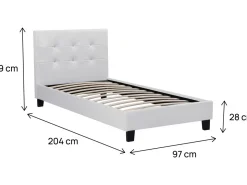 Lit simple en pvc 