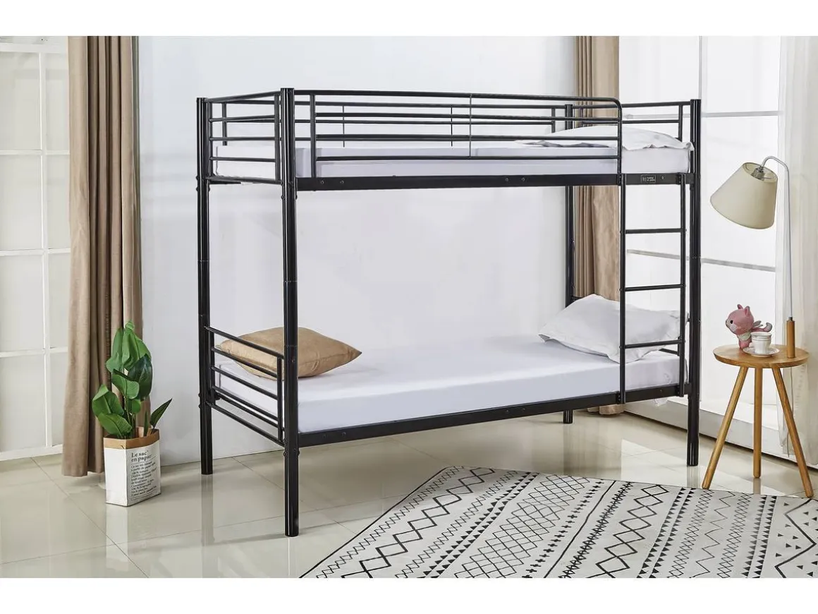 Lit superposé "ADAM" - 90 x 190 cm - Métal - Taupe